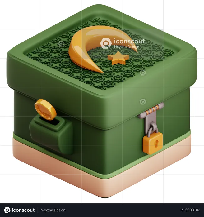 Caja de caridad  3D Icon