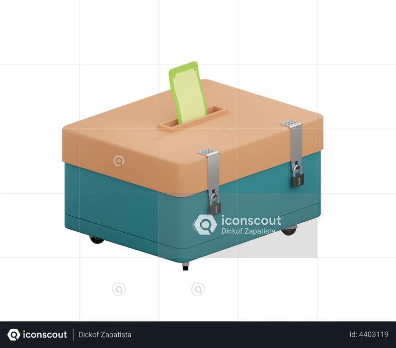 Caja de caridad  3D Illustration