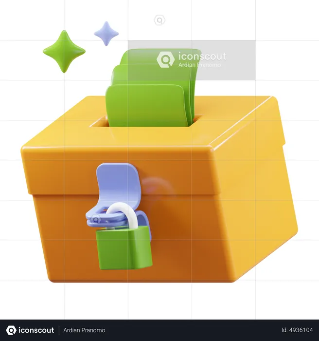 Caja de caridad  3D Icon