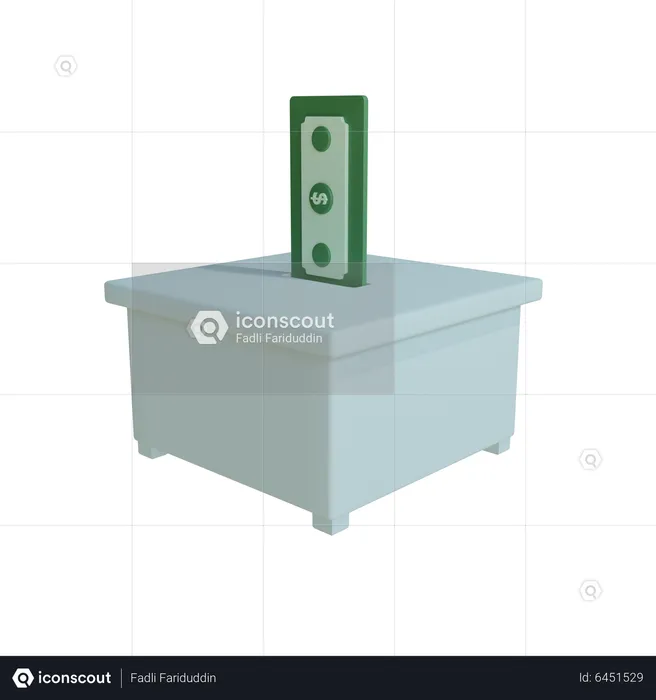 Caja de caridad  3D Icon