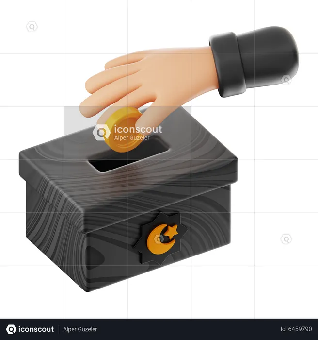 Caja de caridad  3D Icon