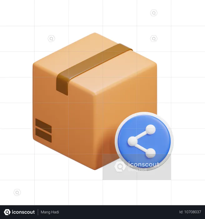 Compartir caja  3D Icon