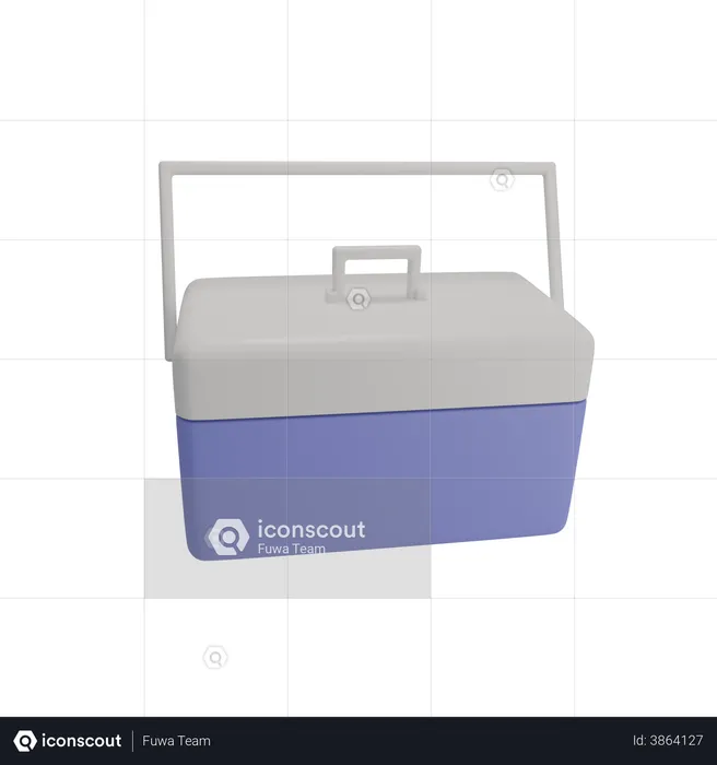 Caja congeladora portátil  3D Illustration