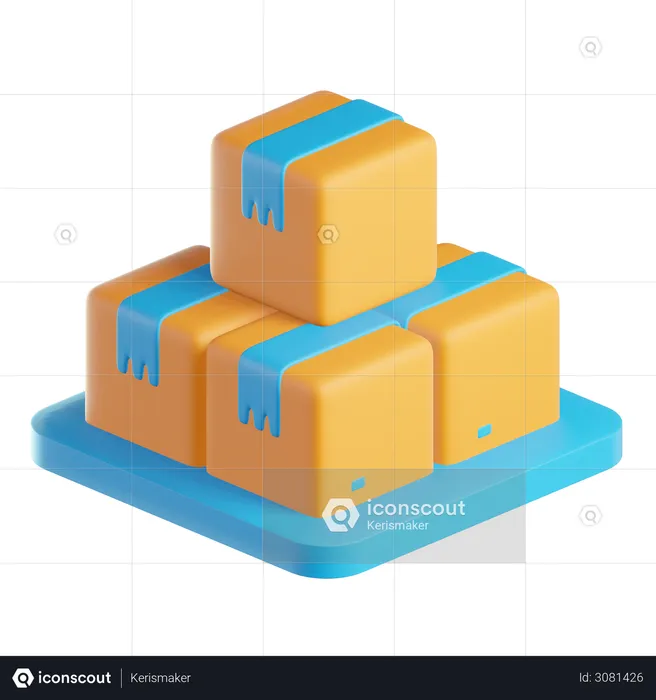 Caja de almacenamiento  3D Icon