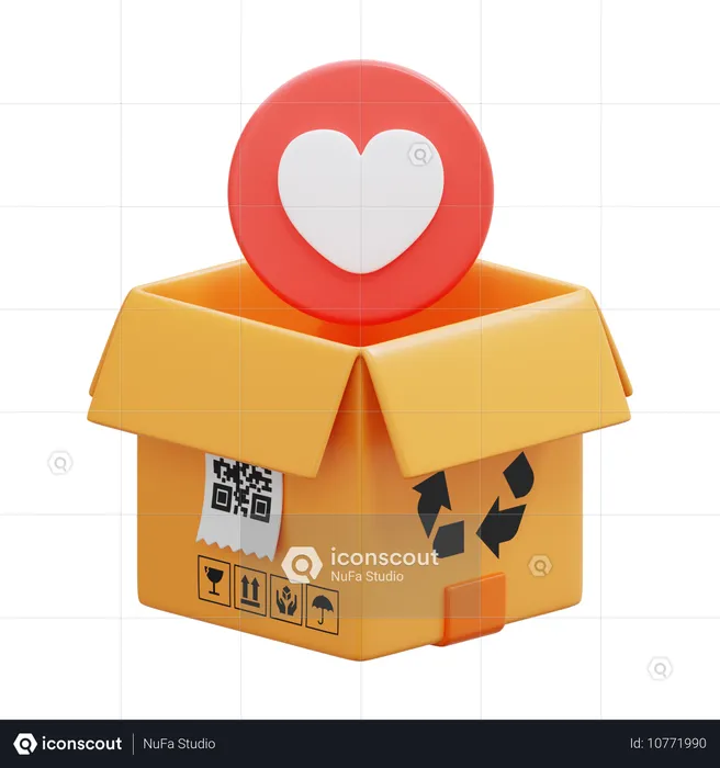 Caja de amor  3D Icon