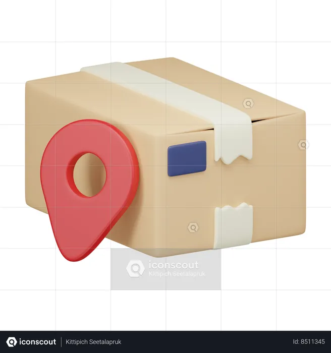 Caja de cartón  3D Icon