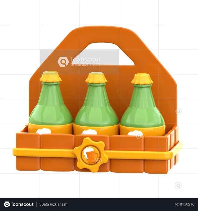 Caja de cerveza  3D Icon