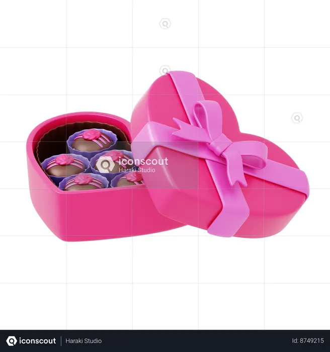 Caja de chocolates  3D Icon