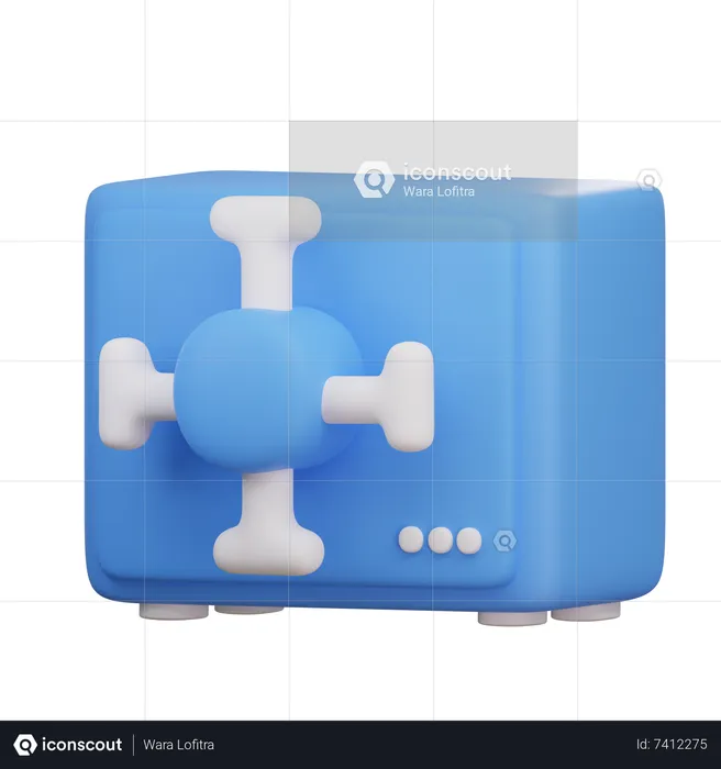 Caja de deposito  3D Icon