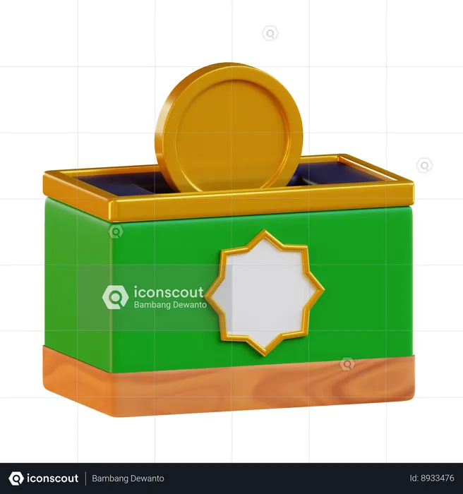 Caja de donación  3D Icon