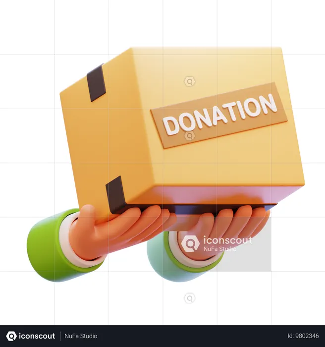 Caja de donación  3D Icon
