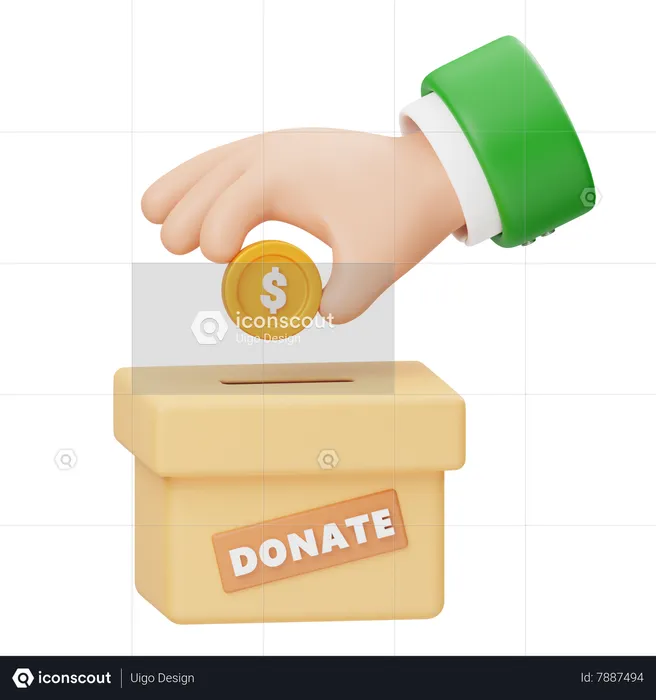 Caja de donación  3D Icon