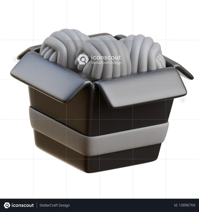 Caja de fideos  3D Icon