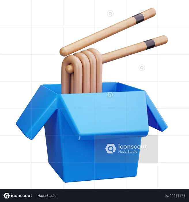 Caja de fideos  3D Icon