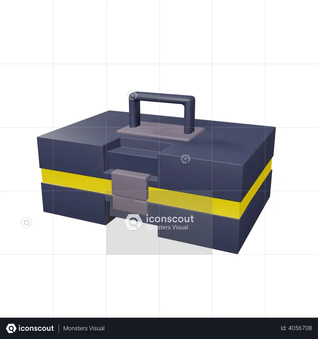 Caja de herramientas de electricista  3D Illustration