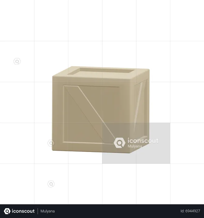 Caja de madera  3D Icon