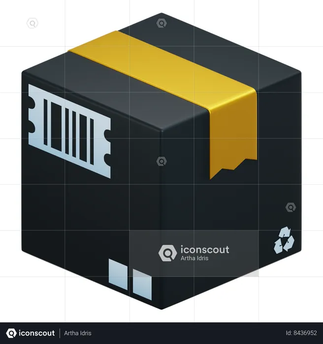 Caja de paquete  3D Icon