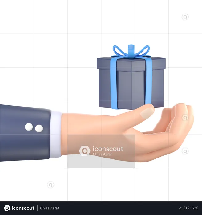 Dando caja de regalo  3D Icon