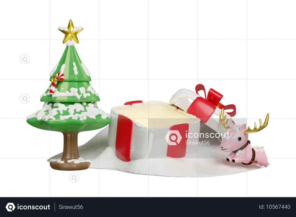 Caja de regalo abierta  3D Icon