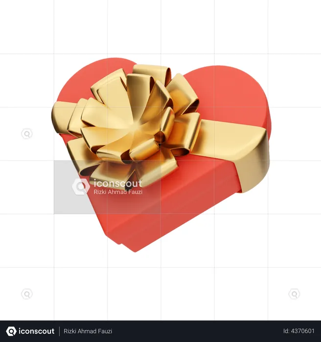 Caja de regalo de amor  3D Illustration