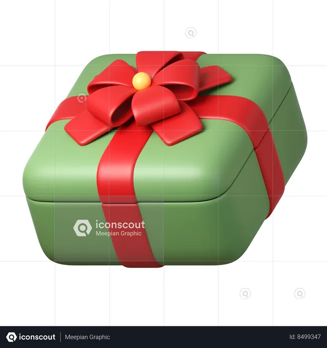 Caja de regalo de Navidad  3D Icon