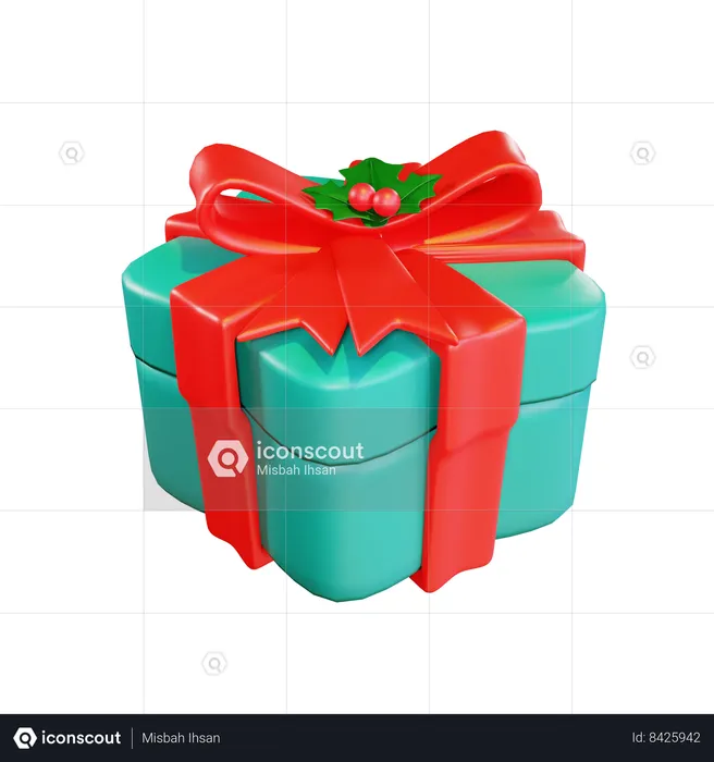 Caja de regalo de navidad presente  3D Icon