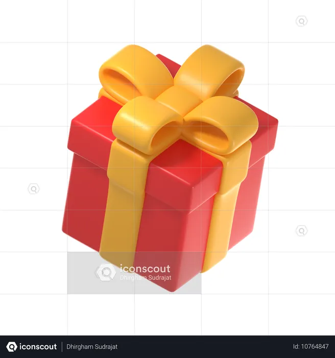 Caja de regalo de Navidad  3D Icon