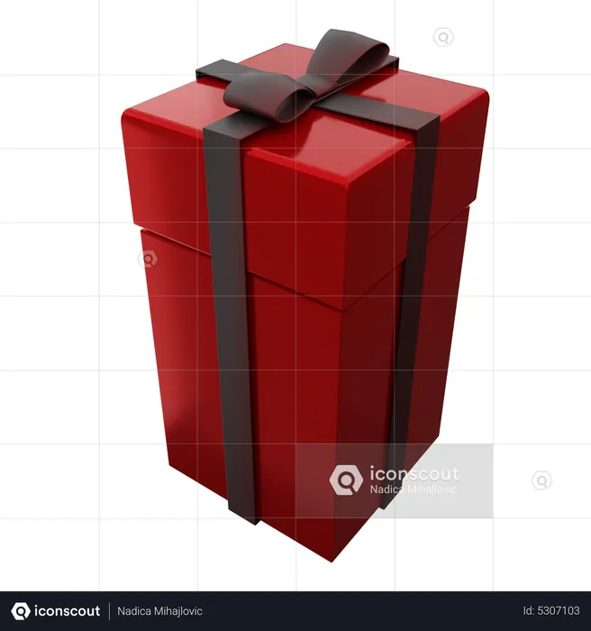 Caja de regalo roja  3D Icon