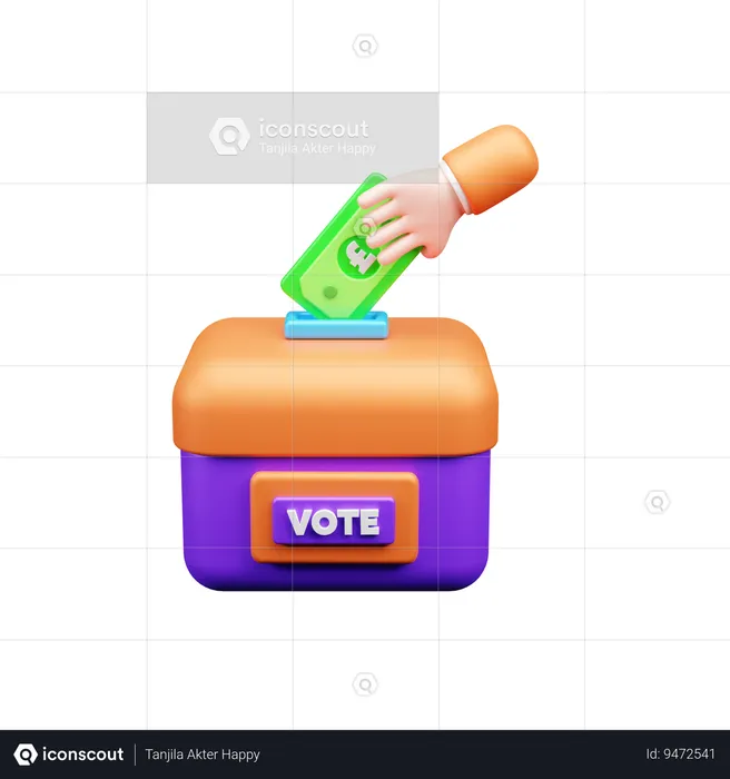 Caja de votación  3D Icon