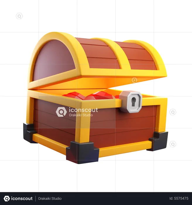 Caja del tesoro  3D Icon