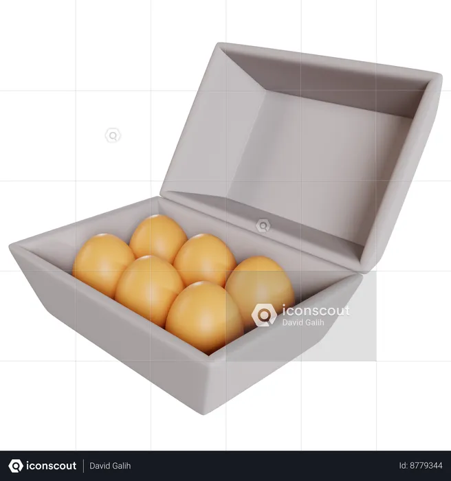 Caja de Delicias de Huevos de Oro  3D Icon