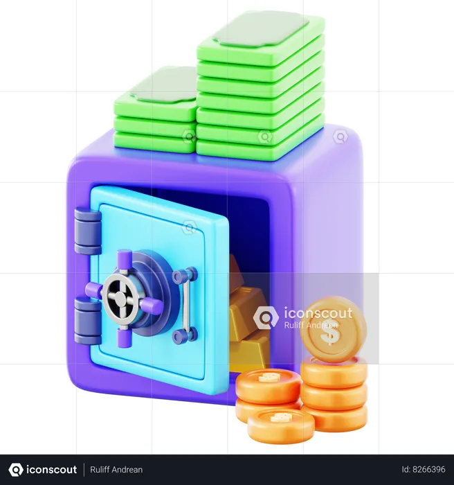 Caja fuerte  3D Icon