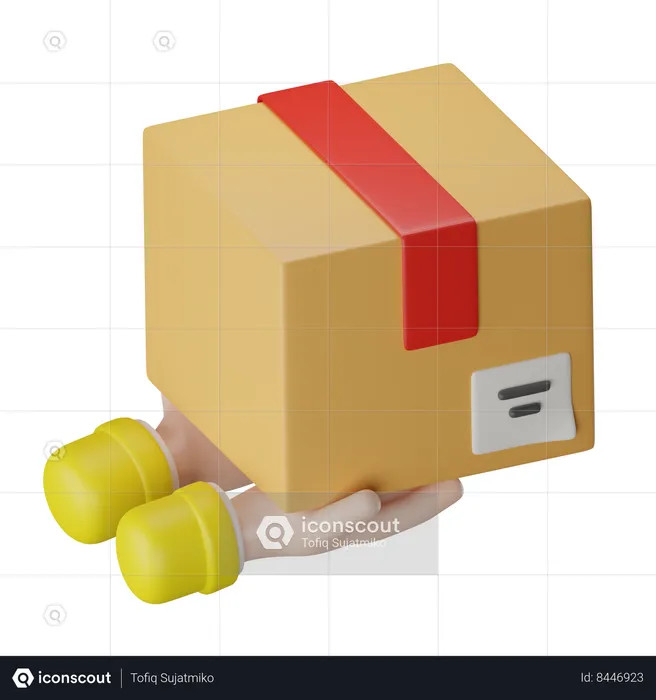 Caja mano sosteniendo  3D Icon