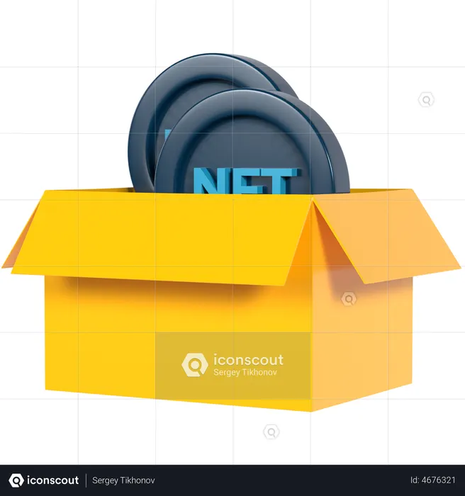 Caja nft  3D Icon