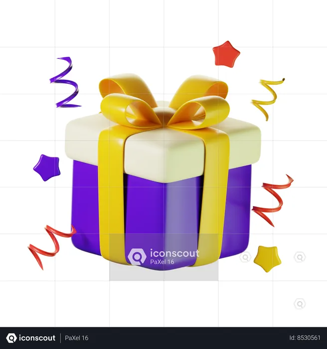 Caja de regalo  3D Icon