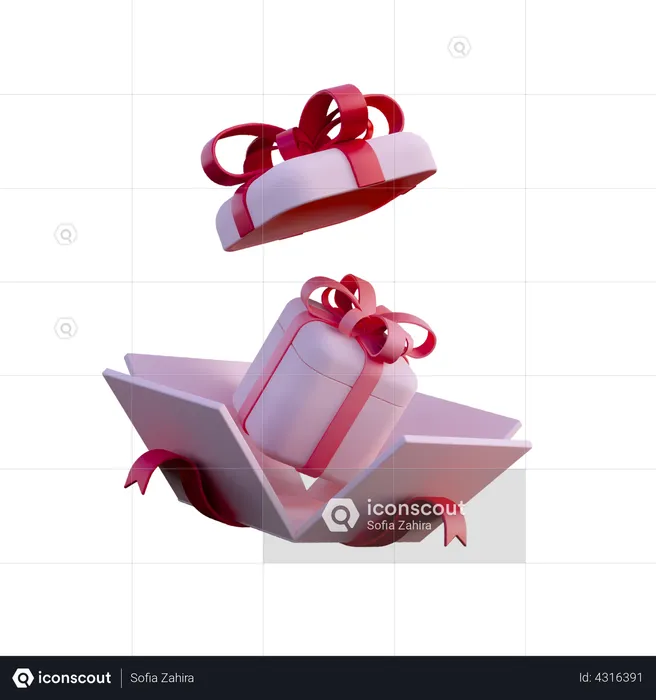 Caja de regalo  3D Illustration