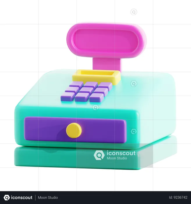 Caja registradora  3D Icon