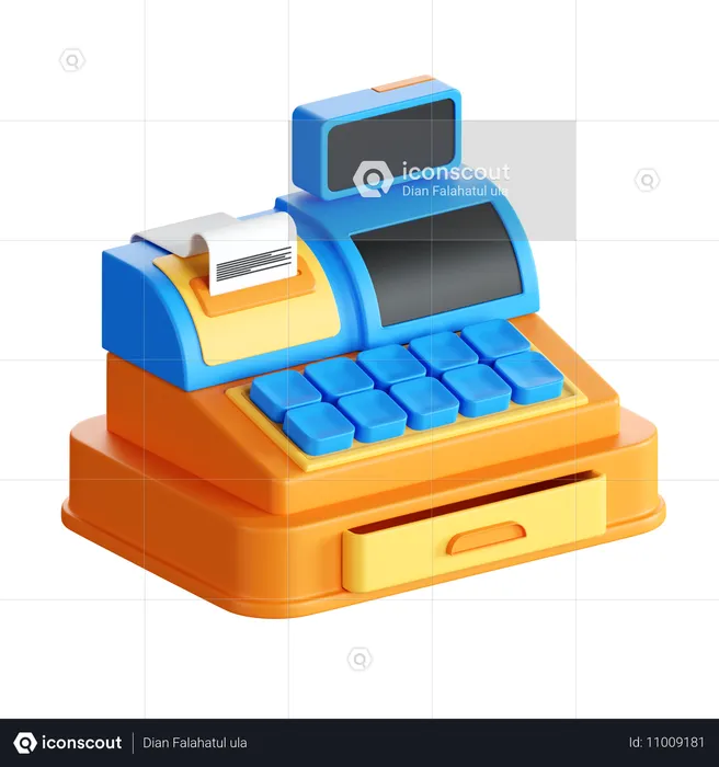 Caja registradora  3D Icon