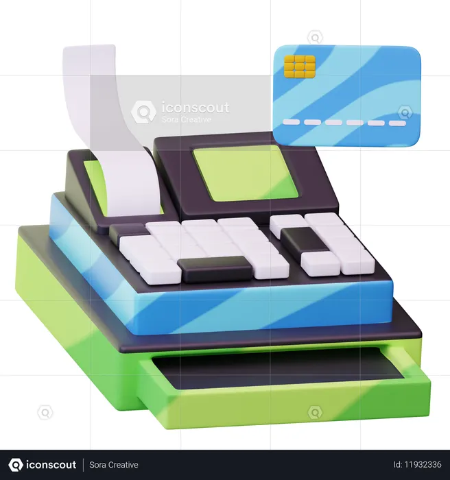 Caja registradora  3D Icon