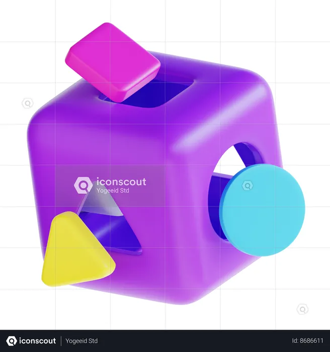 Caja de rompecabezas  3D Icon