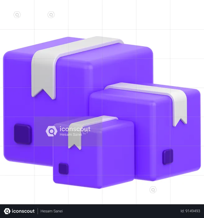 Cajas de entrega  3D Icon