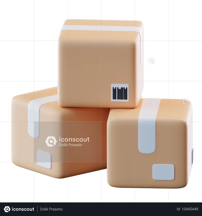 Cajas de paquetes  3D Icon