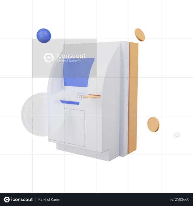 Cajero automático  3D Illustration