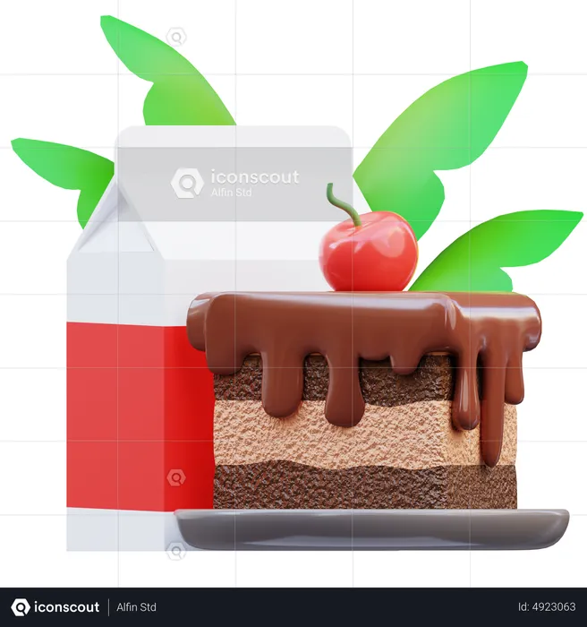 Cake Breakfast  3D Icon