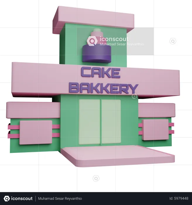 Cake Building  3D Icon