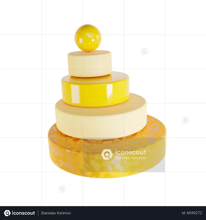 Cake Chart  3D Icon