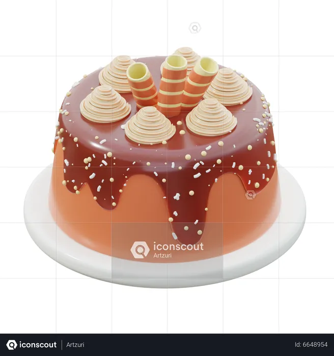 Cake Chocolate  3D Icon