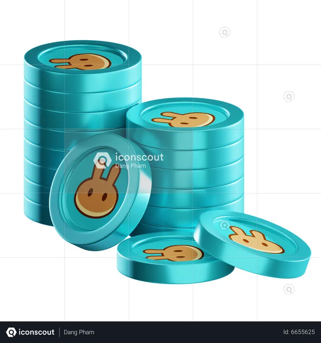 Cake Coin Stacks  3D Icon