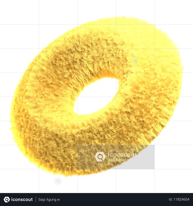 スプリンクル入りケーキドーナツ  3D Icon