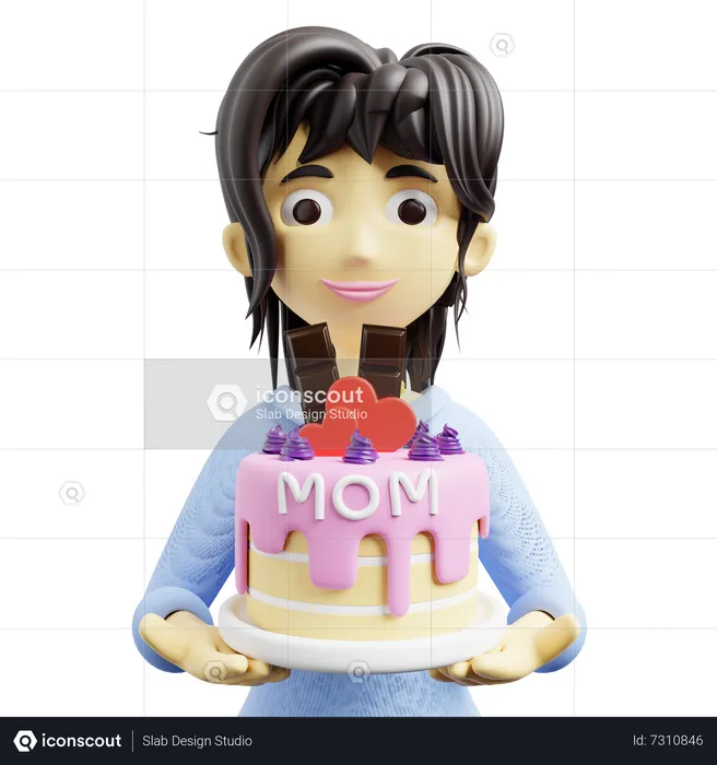 Cake For Mom  3D Icon